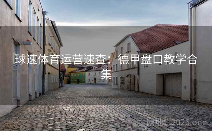 球速体育运营速查:德甲盘口教学合集 球速体育运营速查:德甲盘口教学合集