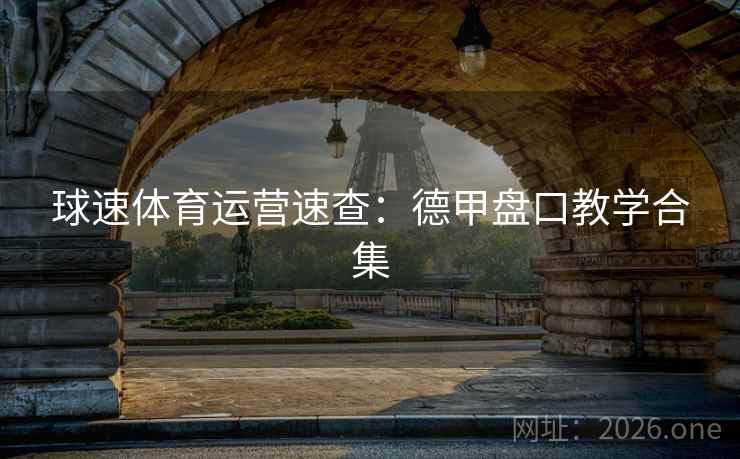 球速体育运营速查：德甲盘口教学合集