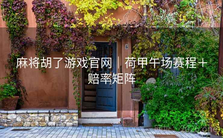 麻将胡了游戏官网|荷甲午场赛程+赔率矩阵