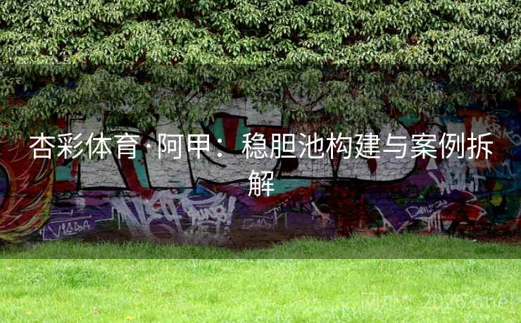 杏彩体育·阿甲:稳胆池构建与案例拆解 杏彩体育·阿甲:稳胆池构建与案例拆解